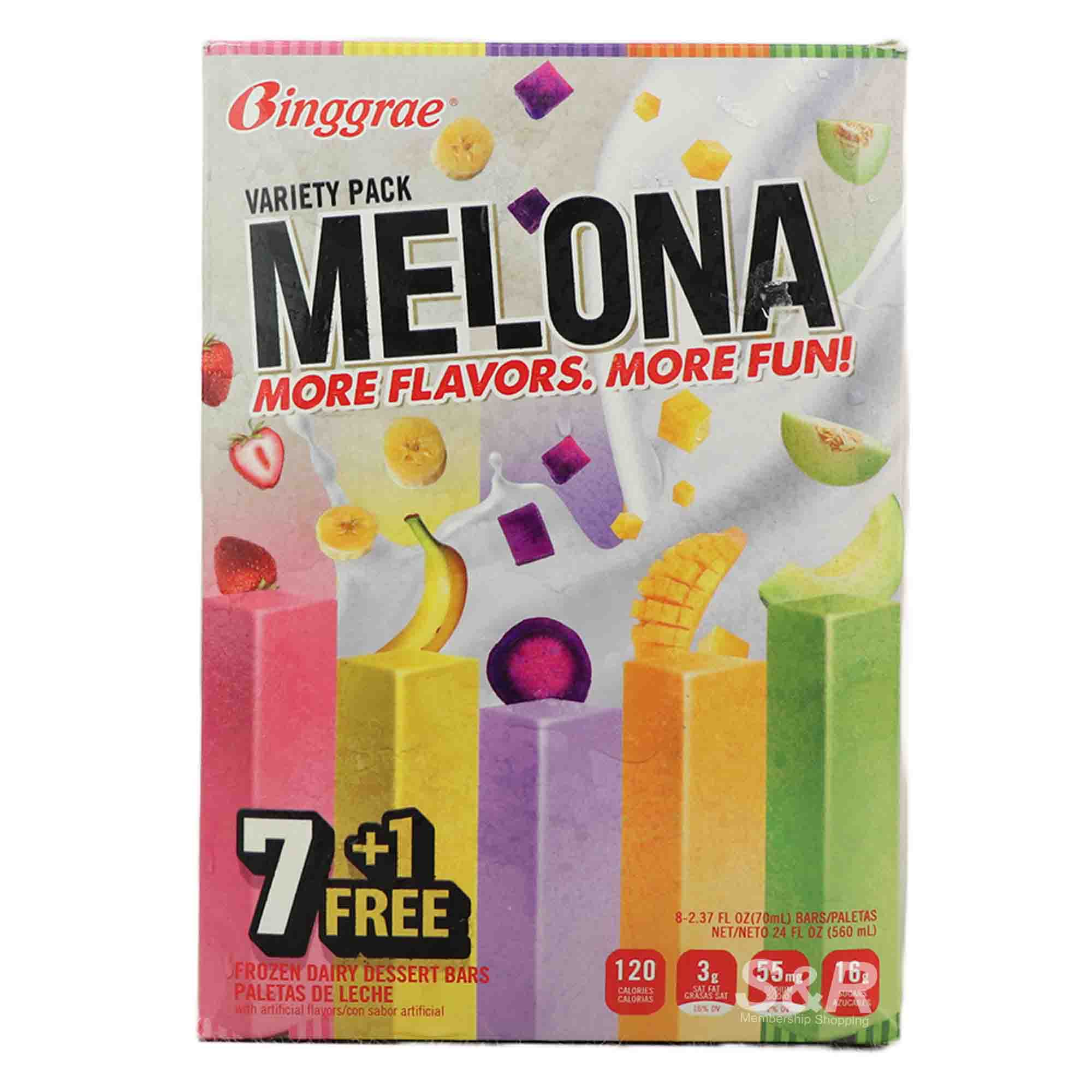 Binggrae Melona Variety Pack Ice Cream (70mL x 8pcs)